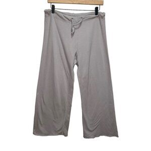 Aritizia Community Tan Cotton Wide Leg Cropped Pants Size S